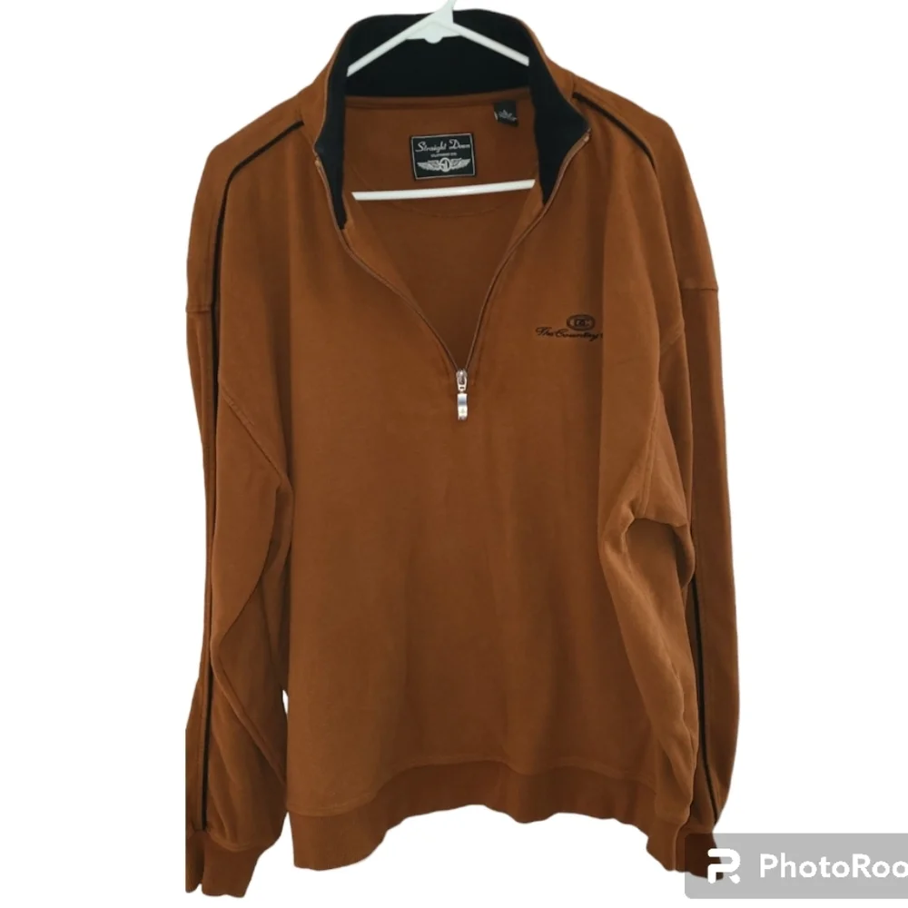 Straight Down Quarter zip pullover sweatshirt with collar golf attire DC